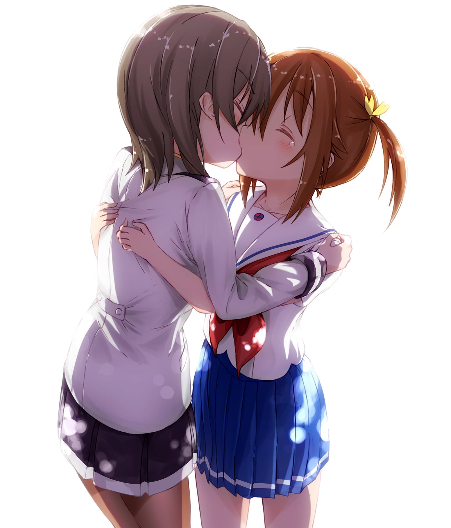 これから燃え上がる直前のような二次美少女同士の百合からレズになりそうな二次エロ画像-25